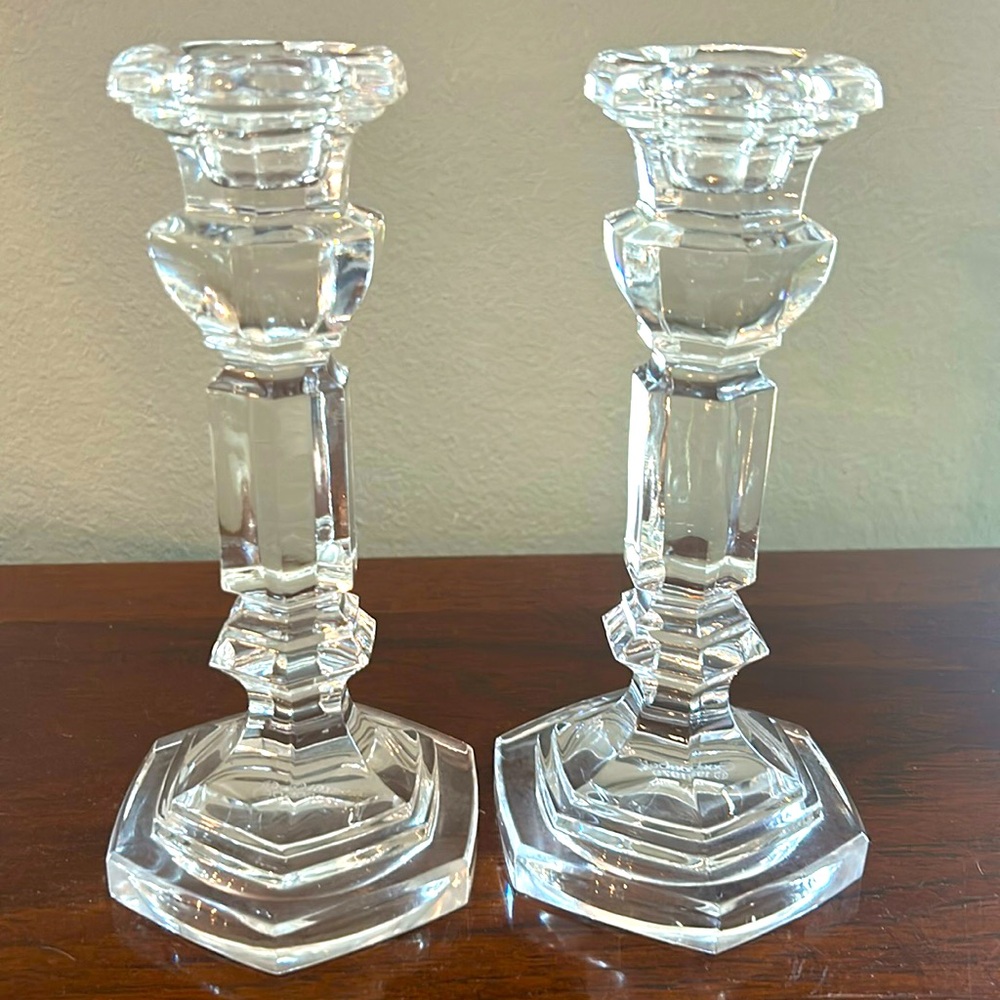 Goebel crystal candlestick holders (2) 1979